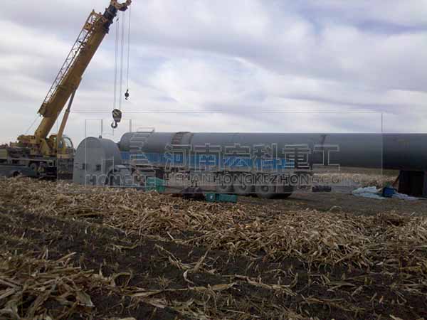 黑龍江呼蘭縣頁巖陶?；剞D窯生產(chǎn)線安裝現(xiàn)場