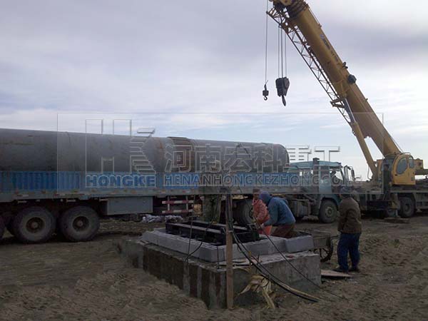 黑龍江呼蘭縣頁巖陶?；剞D窯生產(chǎn)線安裝現(xiàn)場